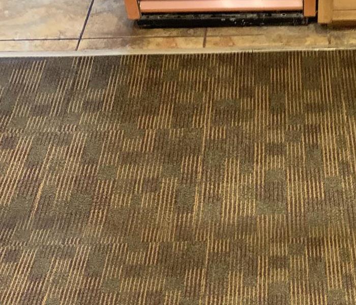 These are both before and after pictures of carpet cleaning at a local restaurant